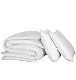 De Witte Lietaer Duvet cover Cotton Satin Olivia - Lits Jumeaux - 240 x 220 cm - White
