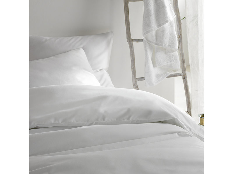 De Witte Lietaer Duvet cover Cotton Satin Olivia - Lits Jumeaux - 240 x 220 cm - White