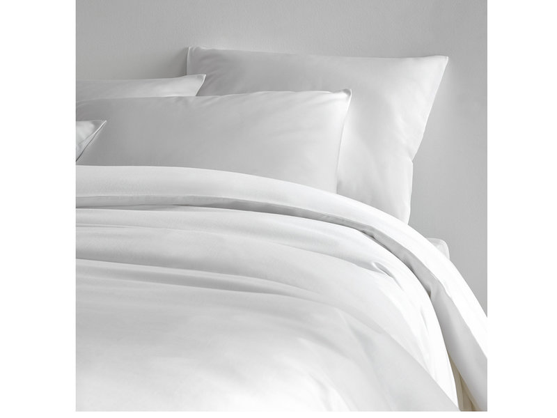 De Witte Lietaer Duvet cover Cotton Satin Olivia - Lits Jumeaux - 240 x 220 cm - White