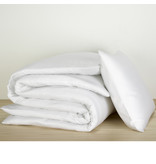 De Witte Lietaer Housse de couette Satin de Coton Olivia - Simple - 140 x 200/220 cm - Blanc