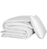 De Witte Lietaer Housse de couette Satin de Coton Olivia - Simple - 140 x 200/220 cm - Blanc