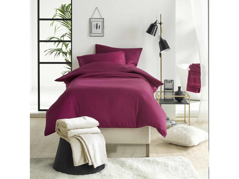 De Witte Lietaer Duvet cover Cotton Satin Olivia - Single - 140 x 200/220 cm - Red