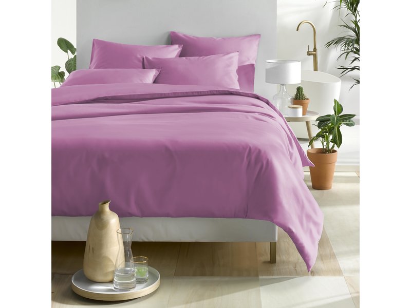 De Witte Lietaer Housse de couette Satin de Coton Olivia - Lits Jumeaux - 240 x 220 cm - Rose