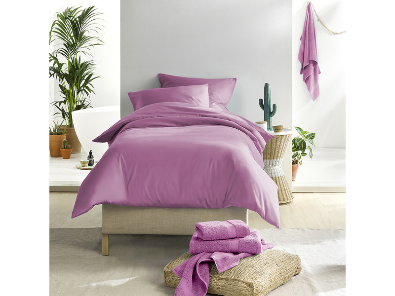 De Witte Lietaer Duvet cover Cotton Satin Olivia - Single - 140 x 200/220 cm - Pink