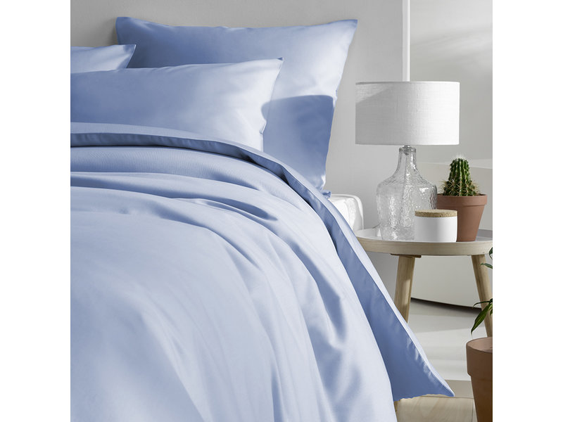 De Witte Lietaer Housse de couette Coton Satin Olivia - Taille de l'hôtel - 260 x 220  cm - Bleu