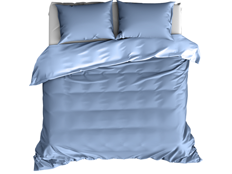 De Witte Lietaer Bettbezug Baumwollsatin Olivia - Lits Jumeaux - 240 x 220 cm - Blau