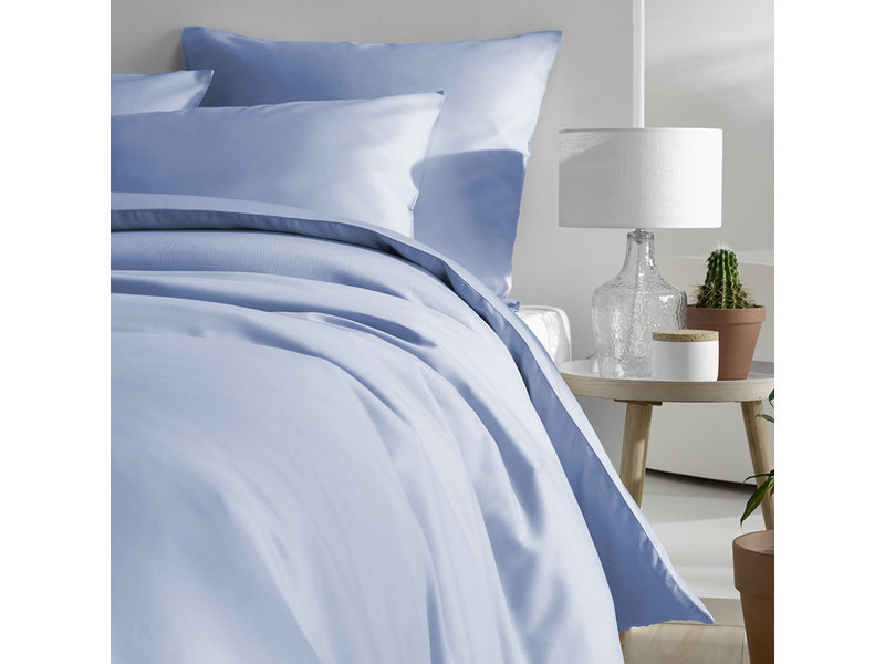 De Witte Lietaer Bettbezug Baumwollsatin Olivia - Lits Jumeaux - 240 x 220 cm - Blau
