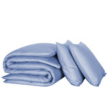 De Witte Lietaer Dekbedovertrek Katoen Satijn Olivia - Lits Jumeaux - 240 x 220 cm - Blauw