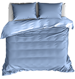 De Witte Lietaer Duvet cover Cotton Satin Olivia - Double - 200 x 200/220 cm - Blue