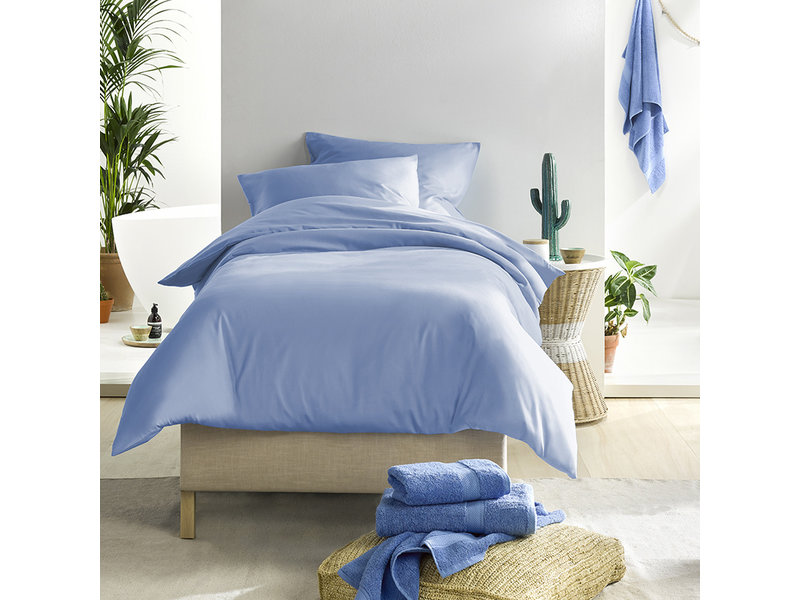 De Witte Lietaer Duvet cover Cotton Satin Olivia - Single - 140 x 200/220 cm - Blue