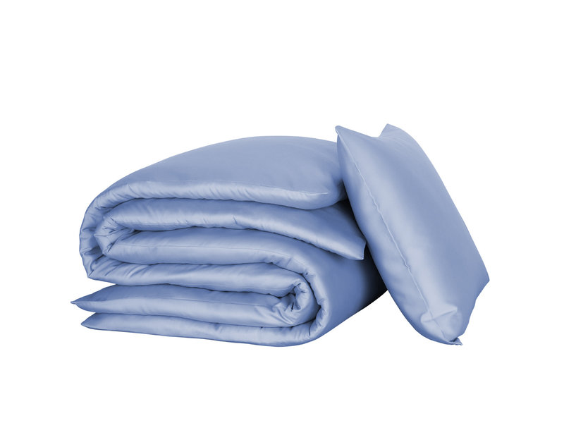 De Witte Lietaer Bettbezug Baumwolle Satin Olivia - Single - 140 x 200/220 cm - Blau