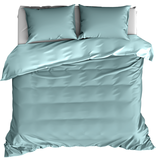 De Witte Lietaer Housse de couette Satin de Coton Olivia - Lits Jumeaux - 240 x 220 cm - Vert