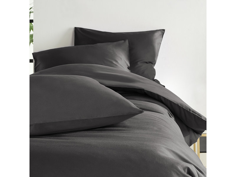 De Witte Lietaer Duvet cover Cotton Satin Olivia - Single - 140 x 200/220 cm - Gray