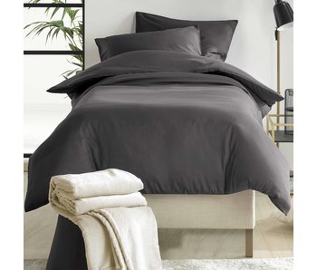 De Witte Lietaer Housse de couette Satin de Coton Olivia Ebony 140 x 200/220 cm