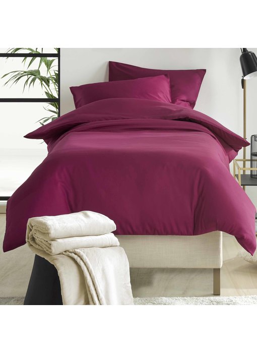 De Witte Lietaer Duvet cover Cotton Satin Olivia Beet Red 140 x 200/220 cm