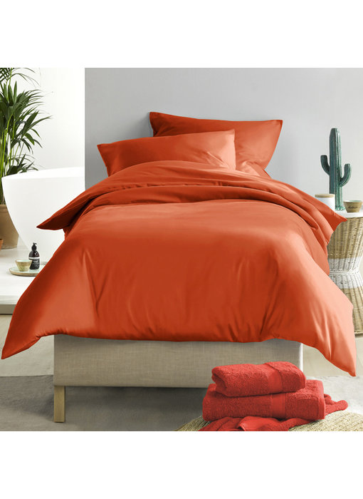 De Witte Lietaer Housse de couette Satin de Coton Olivia Rooibos 140 x 200/220 cm