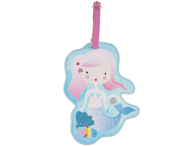 Floss & Rock Luggage Label Mermaid - 15 x 10 cm - With Name Tag