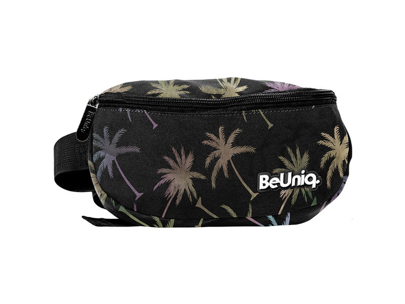 BeUniq Waist bag Palm tree - 24 x 13 x 9 cm - Black