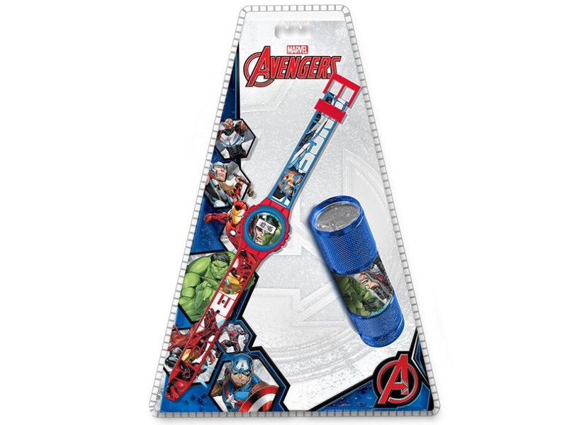 Marvel Avengers Uhr + Taschenlampe SET