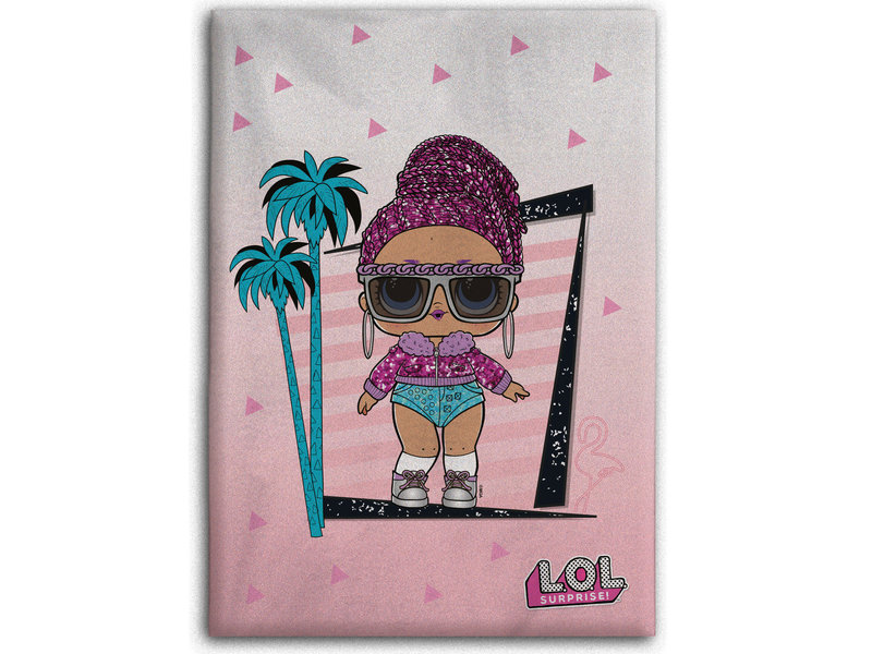 LOL Surprise! Fleece karierte Palmtrees - 100 x 140 cm - Pink