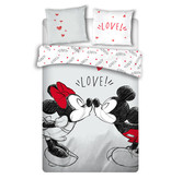 Disney Minnie Mouse Bettbezug Love - Lits Jumeaux - 240 x 220 cm - Weiß