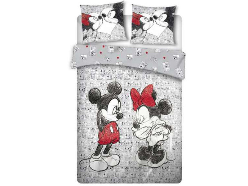 Disney Minnie Mouse Dekbedovertrek Cartoon - Lits Jumeaux - 240 x 220 cm - Polyester