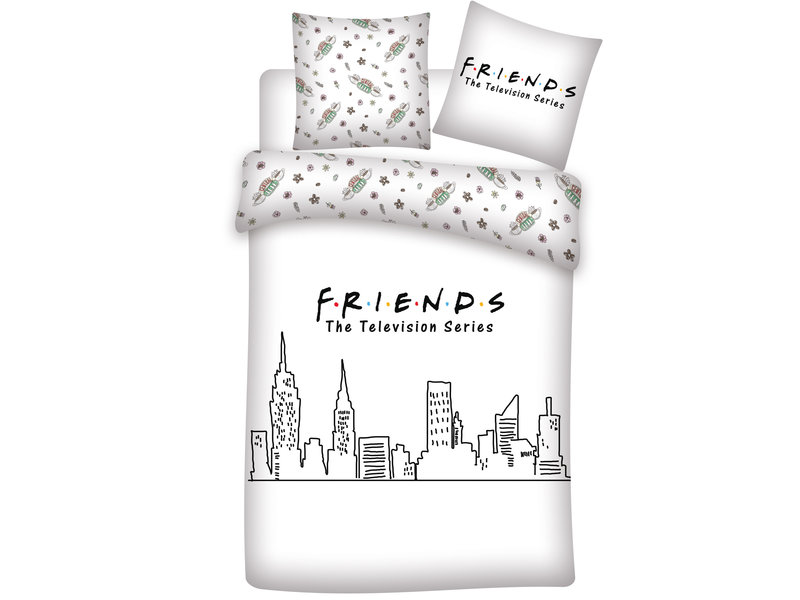 Friends Bettbezug Skyline - Lits Jumeaux - 240 x 220 cm - Weiß