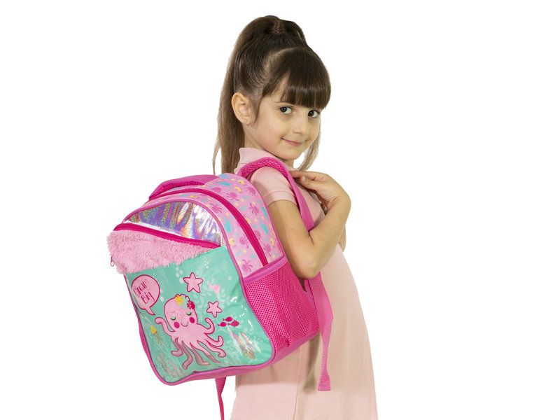 Must Rucksack + Tasche, Oktopus - 31 x 27 x 10 cm - Polyester