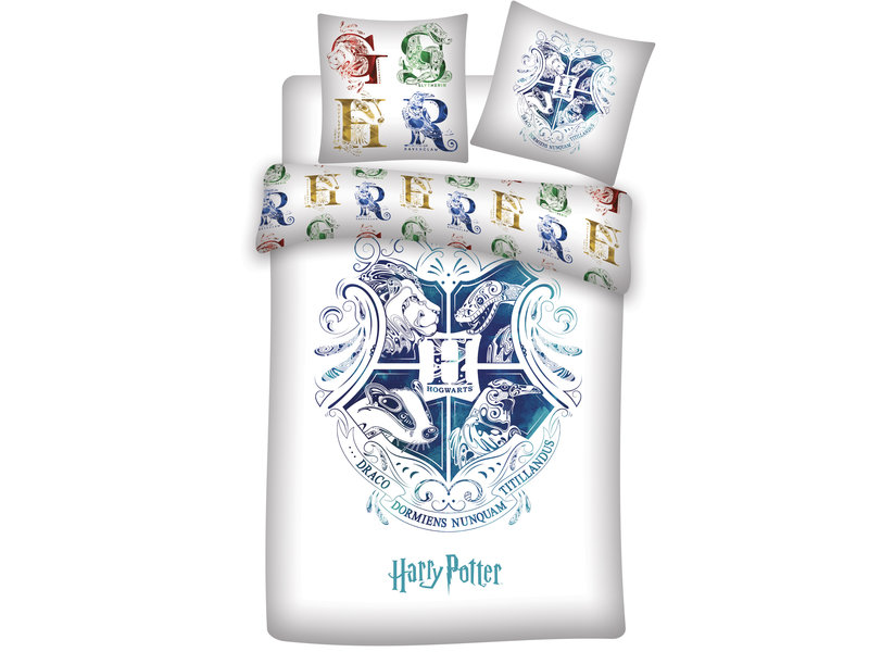 Harry Potter Dekbedovertrek Art - Eenpersoons - 140  x 200 cm - Polyester