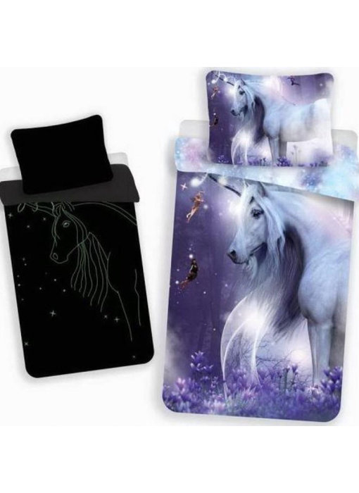 Unicorn BABY Bettbezug Glow in the Dark 100 x 135 cm