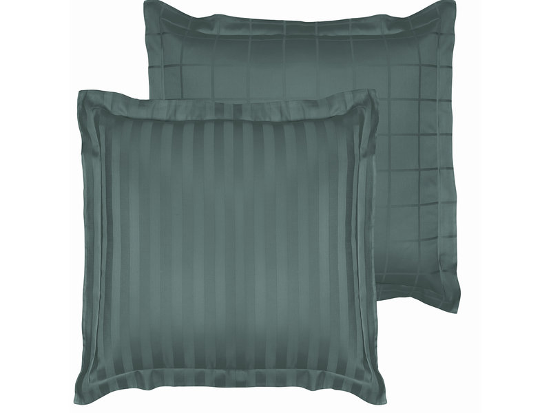 De Witte Lietaer Housse de couette Satin de Coton Zygo - Double - 200 x 220 cm - Vert