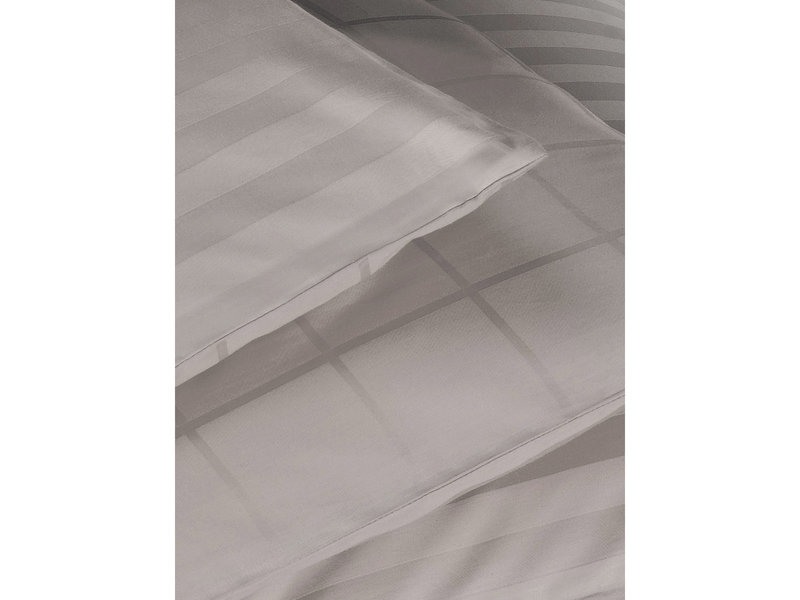 De Witte Lietaer Housse de couette Satin de Coton Zygo - Simple - 140 x 220 cm - Taupe