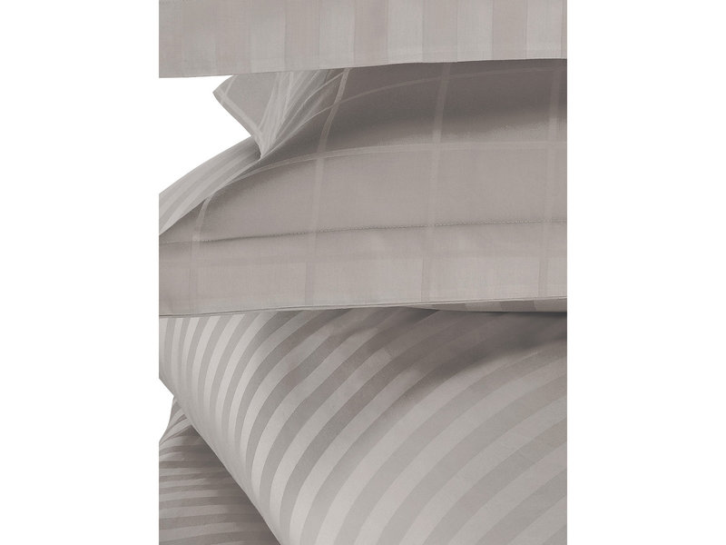 De Witte Lietaer Housse de couette Satin de Coton Zygo - Double - 200 x 220 cm - Taupe