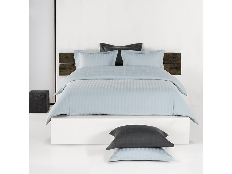 De Witte Lietaer Housse de couette Satin de Coton Zygo - Simple - 140 x 220 cm - Bleu