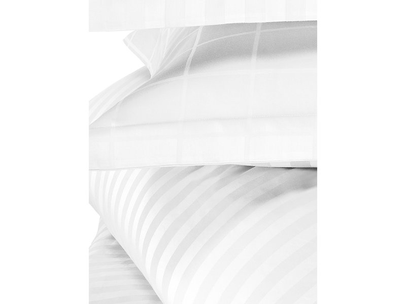 De Witte Lietaer Housse de couette Satin de Coton Zygo - Double - 200 x 220 cm - Blanc