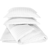 De Witte Lietaer Housse de couette Satin de Coton Zygo - Double - 200 x 220 cm - Blanc