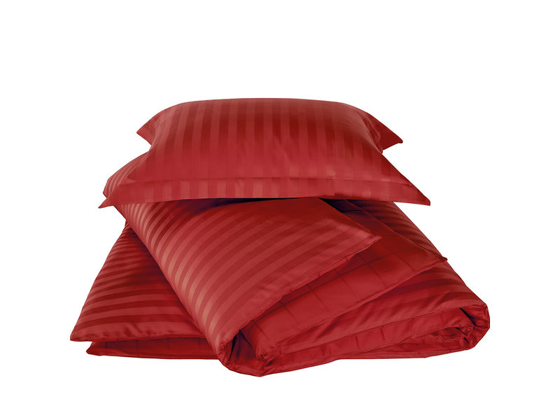 De Witte Lietaer Housse de couette Satin de Coton Zygo - Simple - 140 x 220 cm - Rouge