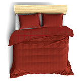 De Witte Lietaer Housse de couette Satin de Coton Zygo - Double - 200 x 220 cm - Rouge