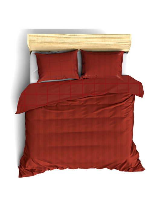 De Witte Lietaer Duvet cover Cotton Satin Zygo Chili Pepper 200 x 220 cm