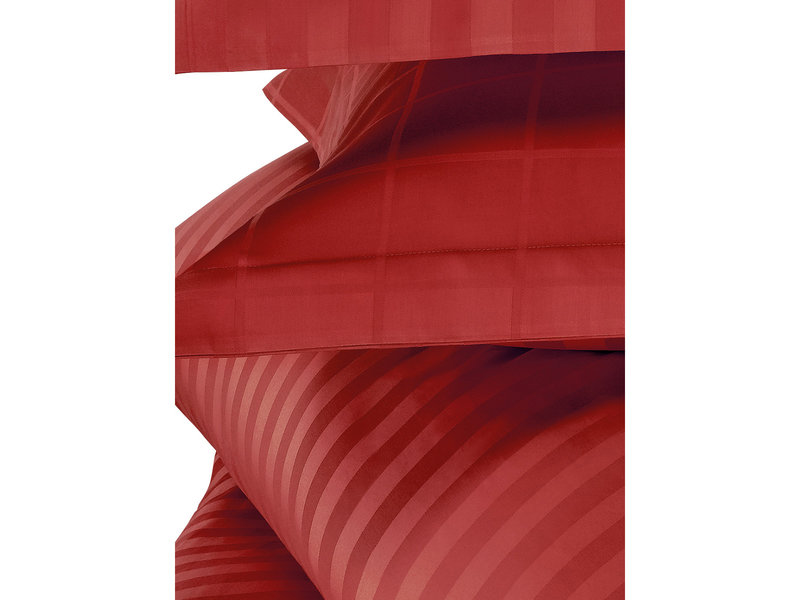 De Witte Lietaer Housse de couette Satin de Coton Zygo - Double - 200 x 220 cm - Rouge