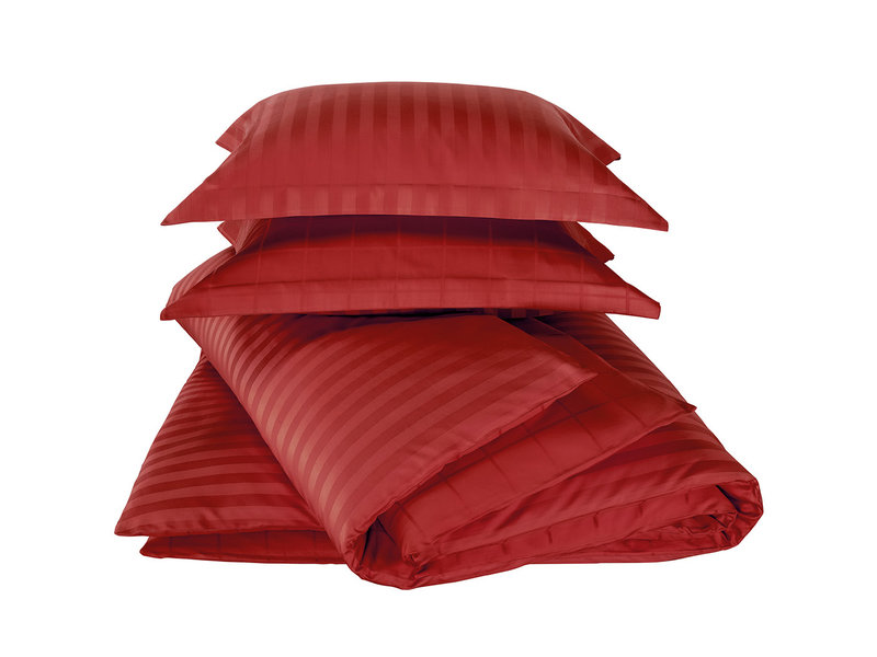 De Witte Lietaer Bettbezug Baumwolle Satin Zygo - Lits Jumeaux - 240 x 220 cm - Rot