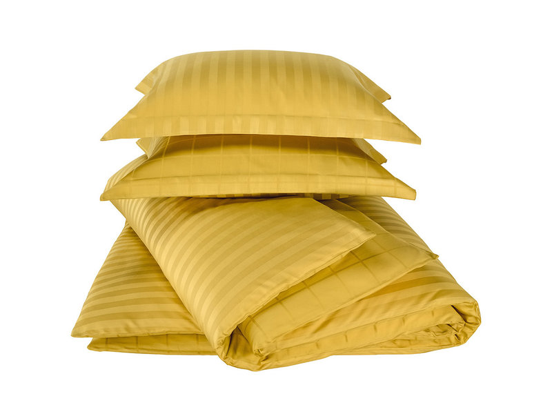 De Witte Lietaer Housse de couette Satin de Coton Zygo - Double - 200 x 220 cm - Jaune