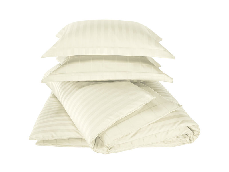 De Witte Lietaer Bettbezug Baumwolle Satin Zygo - Lits Jumeaux - 240 x 220 cm - Elfenbein