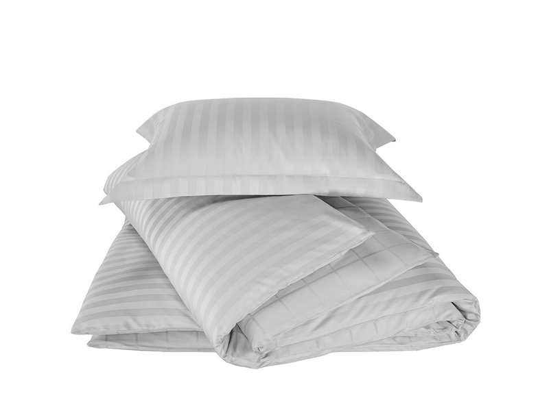 De Witte Lietaer Housse de couette Satin de Coton Zygo - Simple - 140 x 220 cm - Argent