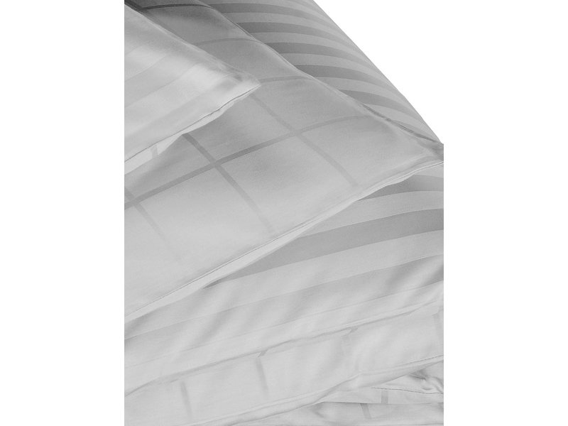 De Witte Lietaer Housse de couette Satin de Coton Zygo - Simple - 140 x 220 cm - Argent