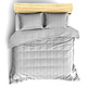 Bettbezug Baumwolle Satin Zygo Silber 200 x 220 cm