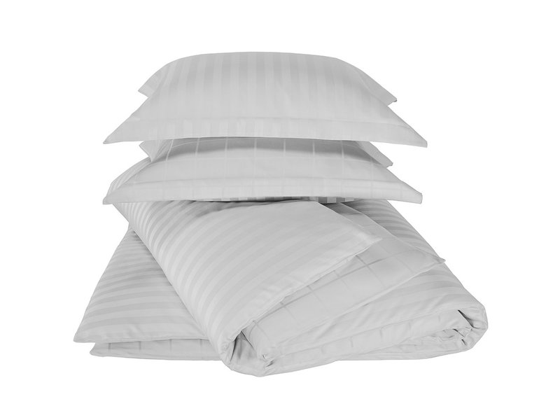 De Witte Lietaer Housse de couette Satin de Coton Zygo - Double - 200 x 220 cm - Blanc