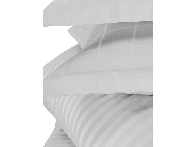 De Witte Lietaer Bettbezug Baumwollsatin Zygo - Lits Jumeaux - 240 x 220 cm - Silber
