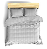 De Witte Lietaer Housse de couette Coton Satin Zygo - Taille de l'hôtel - 260 x 240 cm - Argent