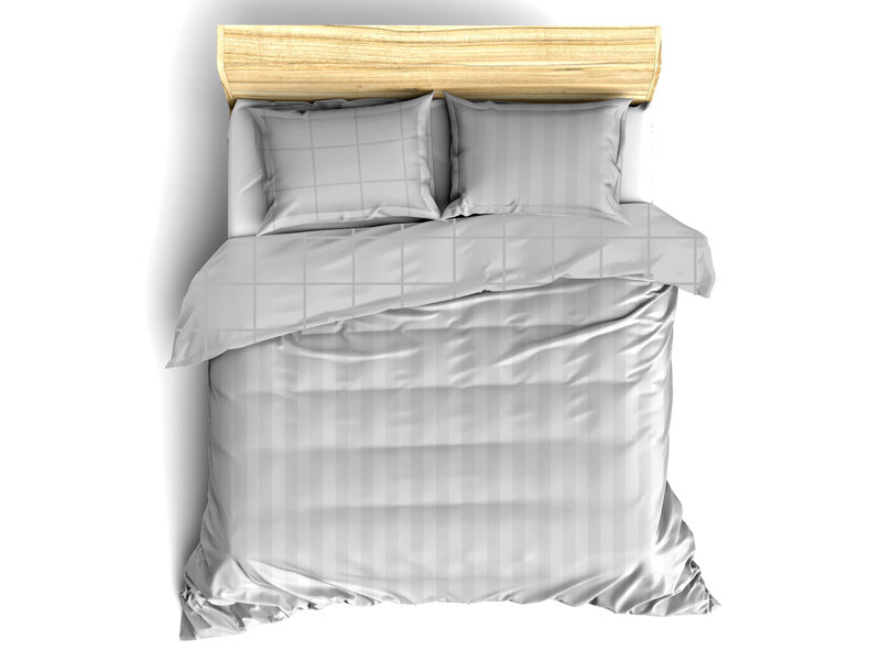 De Witte Lietaer Housse de couette Coton Satin Zygo - Taille de l'hôtel - 260 x 240 cm - Argent